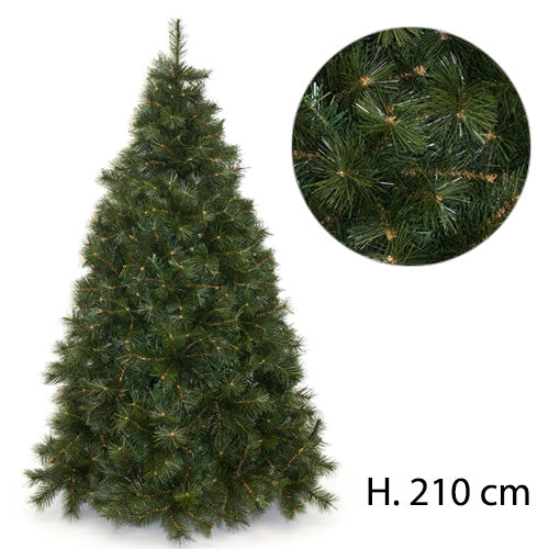 Albero di Natale Artificiale Alaska Verde Ignifugo 1506 Rami Altezza 210Cm prezzo