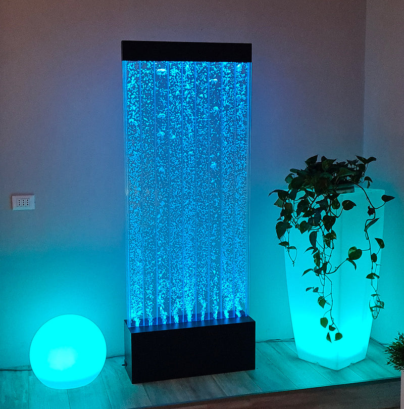 Muro d'Acqua con Bolle Verticali 70x180 cm in Plexiglas con LED Perlage  Corallo Stretto – acquista su Giordano Shop