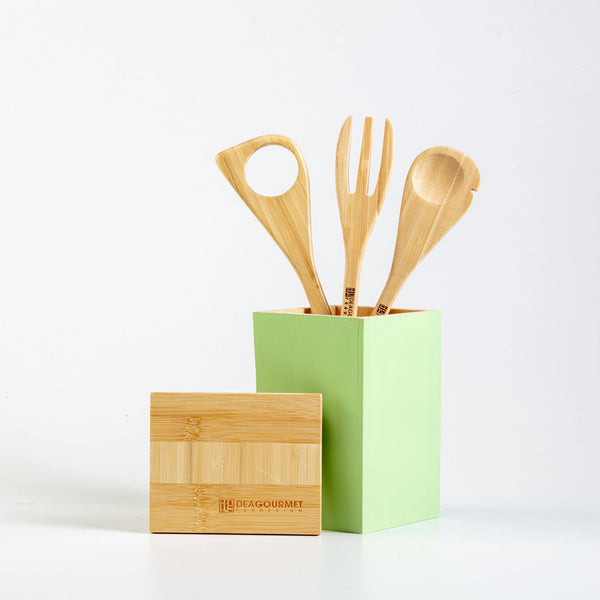 Set Cucina Verde e Legno 4 Utensili online