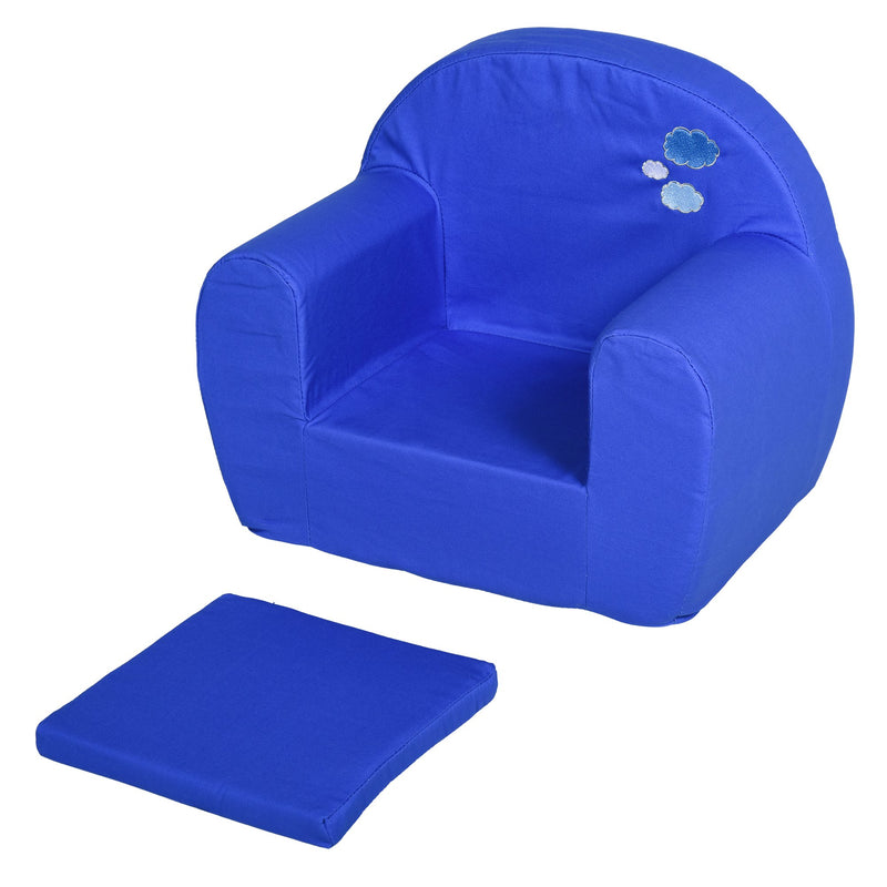 Poltroncina Mini per Bambini 53x35x44,5 cm in Cotone  Blu-6