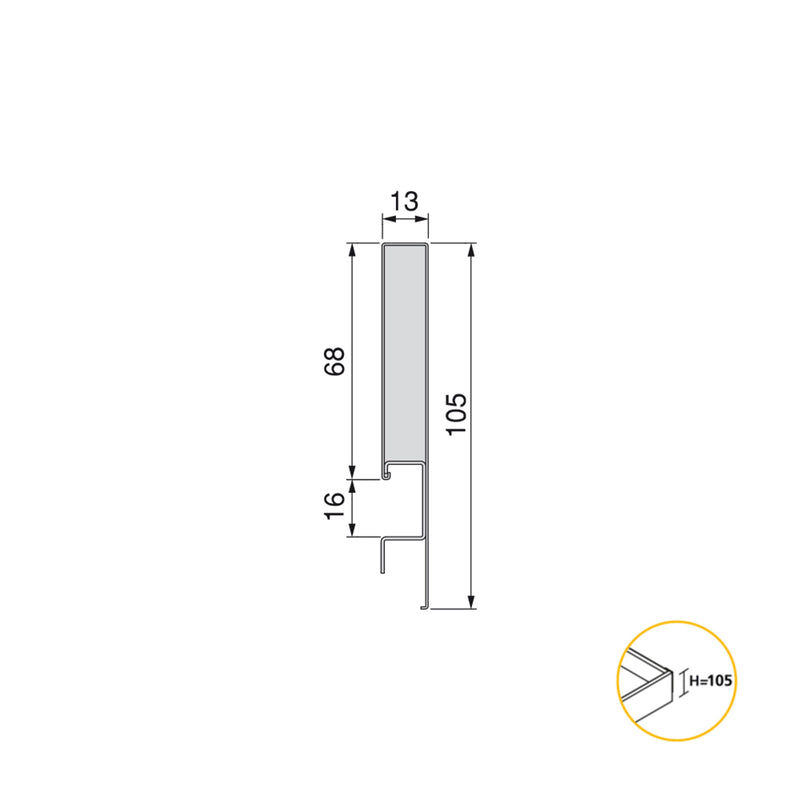 Cassetto Esterno Concept 30 Kg H105 mm P 300 Grigio Antracite Acciaio Emuca-2