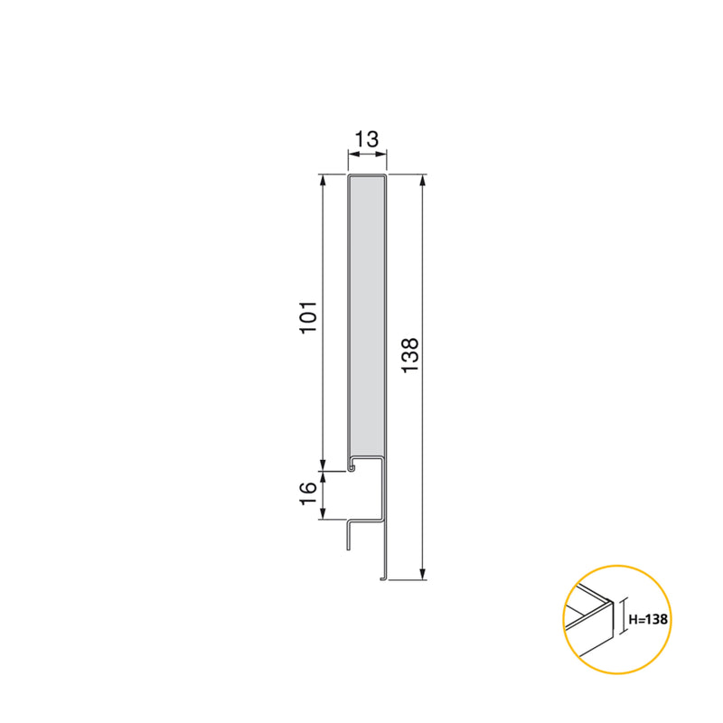 Cassetto Esterno Concept 30 Kg H138 mm P 300 Verniciato Bianco Acciaio Emuca-2