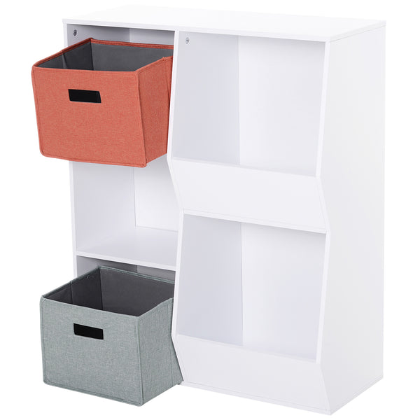 Mobile Libreria con Cesti 40x32x44,5 cm in Legno MDF  Bianco acquista