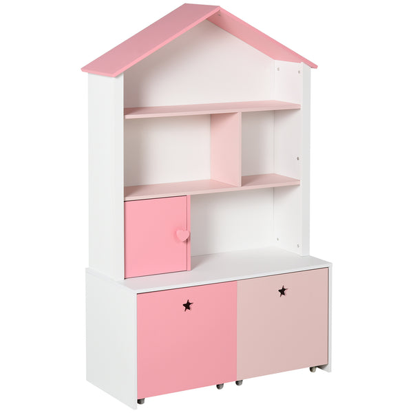 Libreria Scaffale Portagiochi per Cameretta 80x34x130 cm  Rosa acquista