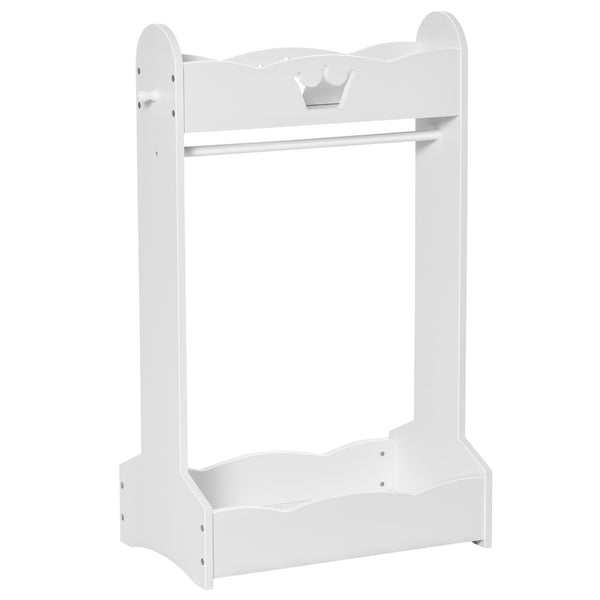 online Appendiabiti per Bambini con Ripiani e Ganci Laterali in Legno 63x37x103 cm Bianco