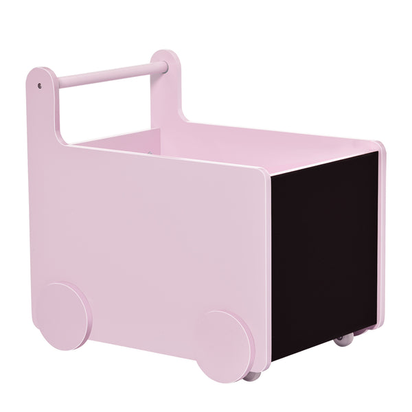 Carrello Portagiochi con Lavagne 47x35x45,5 cm in Legno MDF Rosa acquista