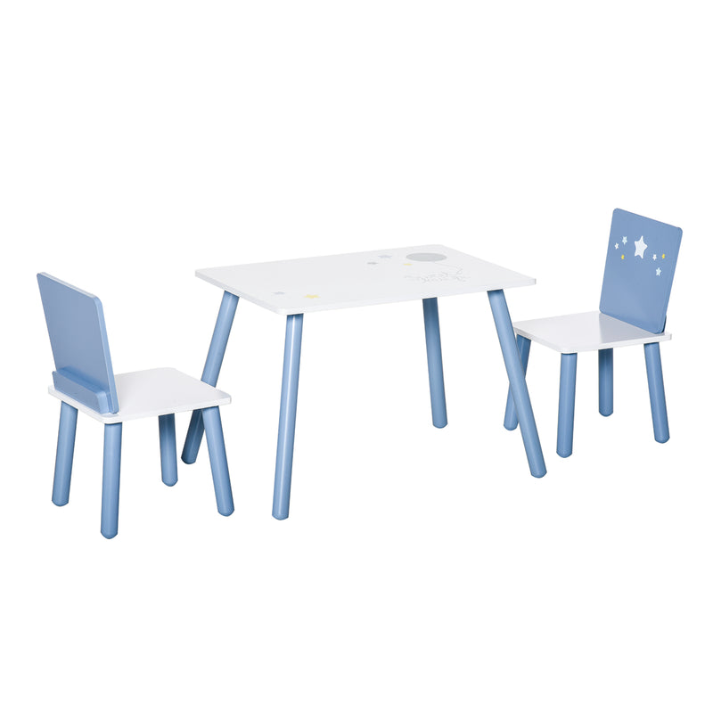 Set Tavolino con 2 Sedie per Bambini in Legno Azzurro e Bianco – acquista  su Giordano Shop