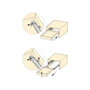 Guide a Scomparsa Silver per Cassetti ad Estrazione Totale P550 Zincato Bianco Acciaio Emuca-3
