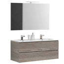 Mobile Bagno Sospeso 120 cm 2 Lavabi e Specchio Bonussi Connor Rovere-1