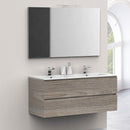 Mobile Bagno Sospeso 120 cm 2 Lavabi e Specchio Bonussi Connor Rovere-2