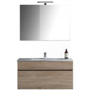 Mobile Bagno Sospeso 60 cm Lavabo Specchio e Cassettone Bonussi Gabriel Rovere Well-1