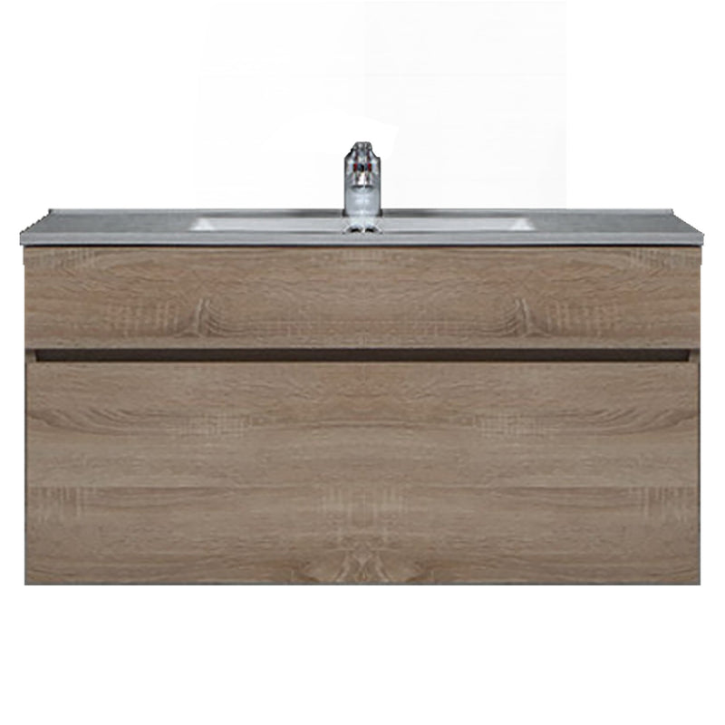 Mobile Bagno Sospeso 80 cm Lavabo Specchio e Cassettone Bonussi Gabriel Rovere Well-3