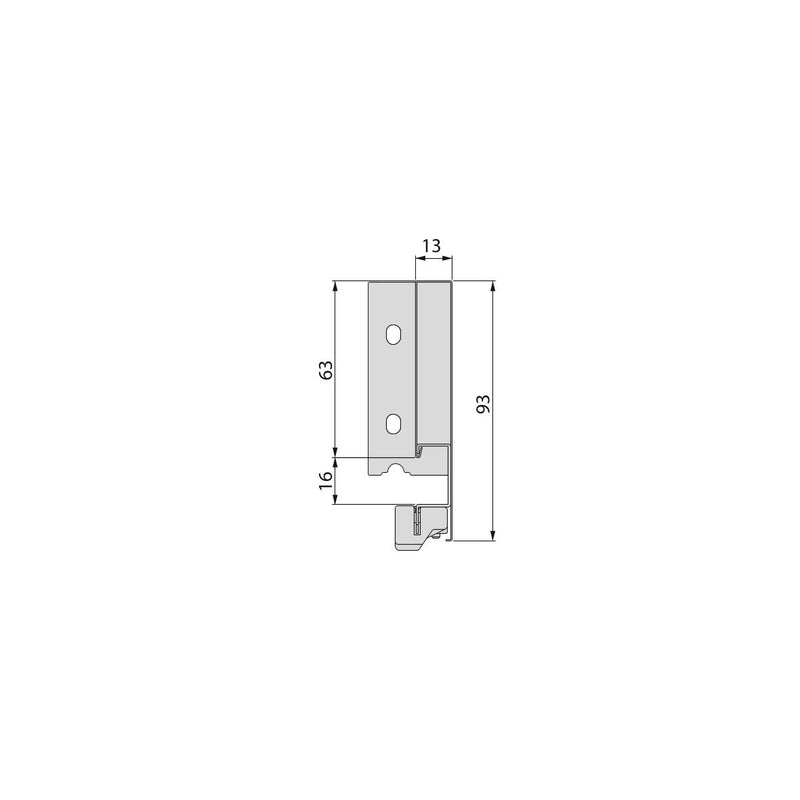 Cassetto Esterno Vertex 40 Kg H93 mm P 350 Grigio Antracite Acciaio Emuca-2