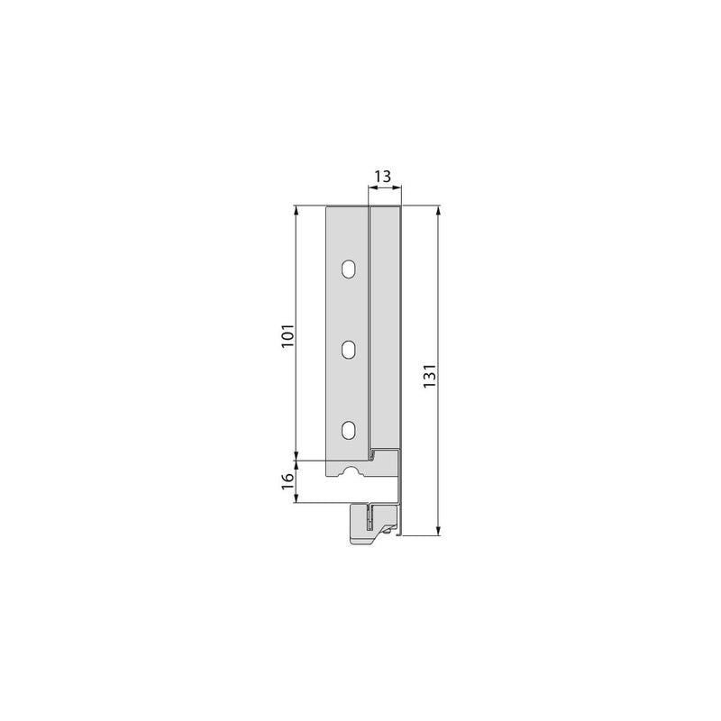 Cassetto Esterno Vertex 40 Kg H131 mm P 300 Grigio Antracite Acciaio Emuca-2