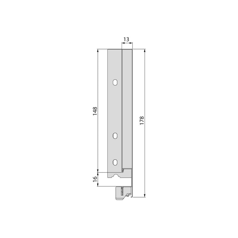 Cassetto Esterno Vertex 40 Kg H178 mm P 400 Verniciato Bianco Acciaio Emuca-2