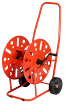 Carrello Avvolgitubo Manuale con Ruote 80 mt Tubo Ø3/4” in Acciaio Verniciato Rosso-1