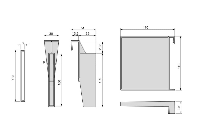 Porta Cinture Laterale Estraibile Keeper Opaco Tecnoplastica e Alluminio  Emuca – acquista su Giordano Shop