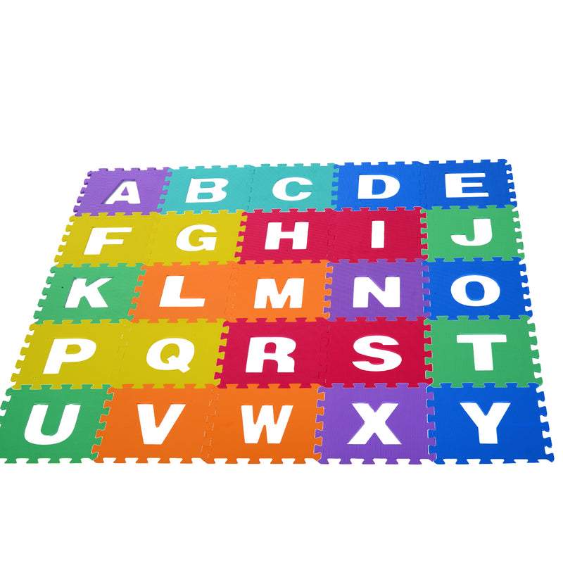 Tappeto da Gioco 36 Pezzi Puzzle in EVA con Numeri e Lettere 31x31 cm -9