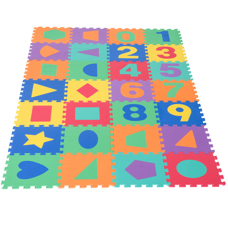 Tappeto Puzzle da Gioco per Bambini 28 Tessere 31x31 cm