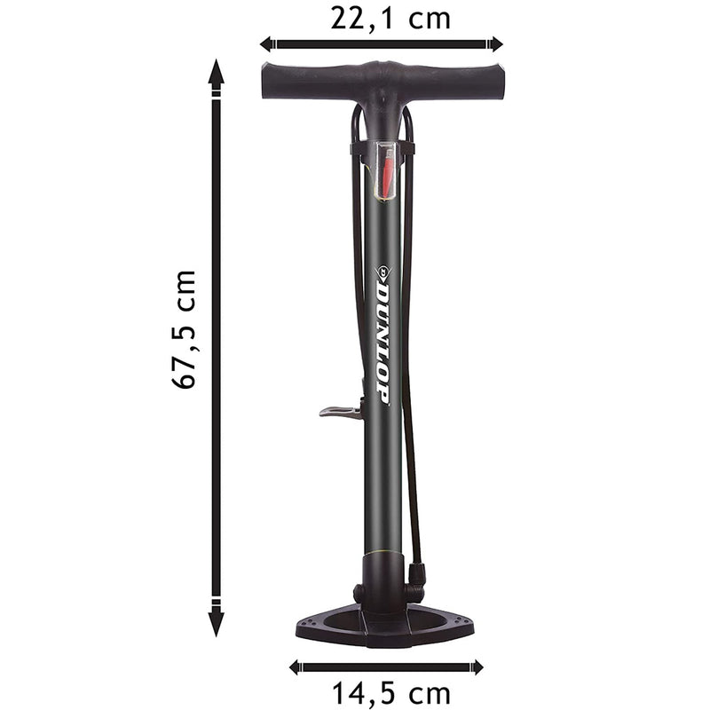 Pompa Gonfiatore Manuale per Bicicletta Compressore per Ruote Ruota Bici 11Bar Dunlop-2