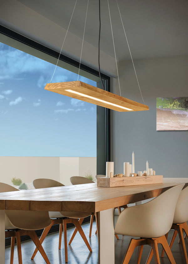 Lampada a Sospensione da Interno a LED in Legno naturale Colore di Legno prezzo