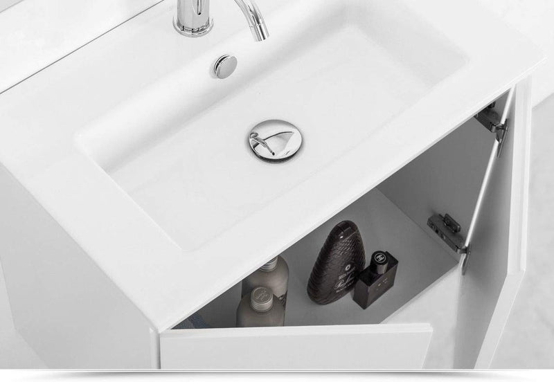 Mobile Bagno Sospeso Lavabo 2 Ante Rizzetti Venice Bianco Lucido Varie Misure-5