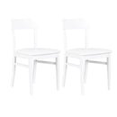 Set 2 Sedie 44x45xH82 cm in Similpelle Monaco Bianco-1