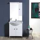 Mobile Bagno con Lavabo Specchio e Pensile Rizzetti Berlin Bianco Varie Misure-9