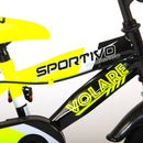 Bicicletta per Bambino 12" 2 Freni Sportivo Giallo Neon e Nero-6