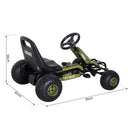 Go-Kart a Pedali per Bambini Verde e Nero -3