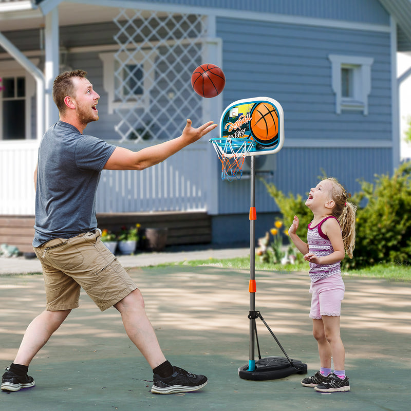 Set Canestro per Bambini con Palla da Basket e Pompa Gonfiaggio -2