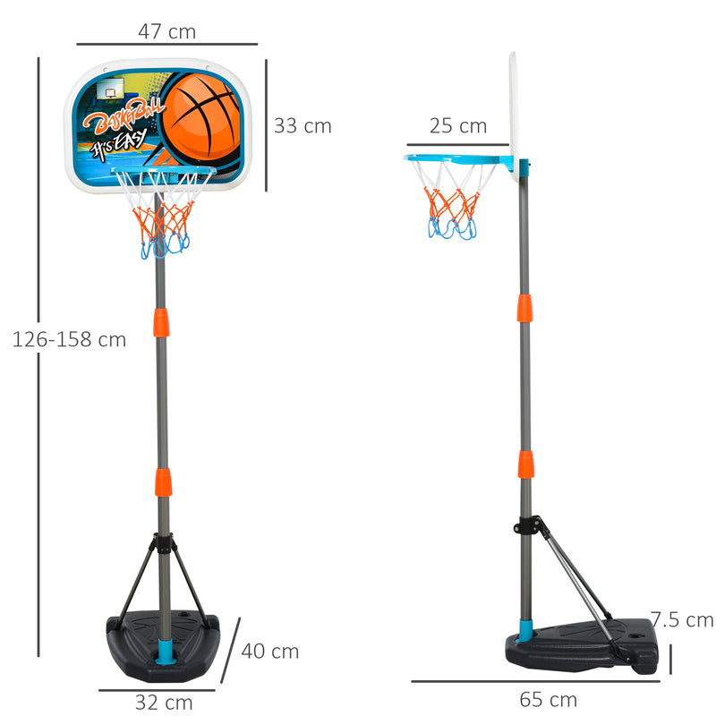 Set Canestro per Bambini con Palla da Basket e Pompa Gonfiaggio -3