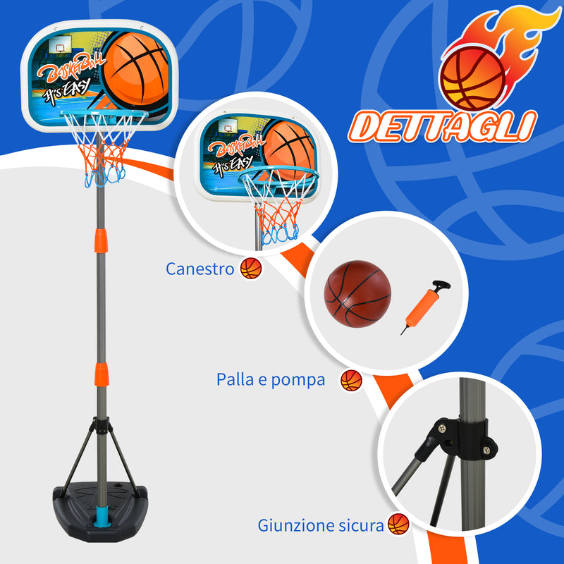 Set Canestro per Bambini con Palla da Basket e Pompa Gonfiaggio -7