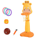 Canestro per Bambini Giraffa con Accessori   Giallo e Arancione-1