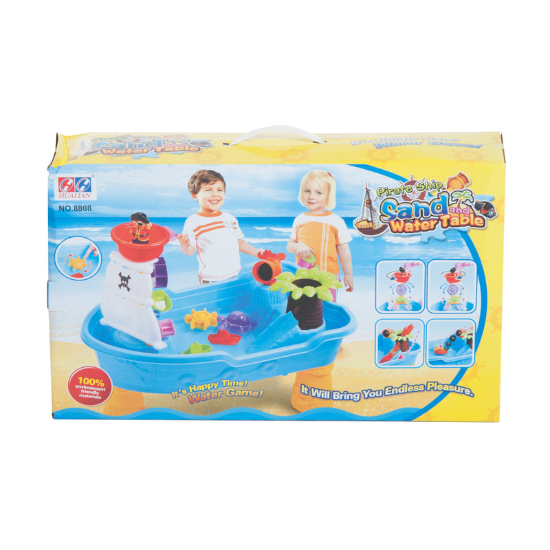 Set Giocattoli per Bambini 20pz Nave Pirata Mulino a Vento e Stampini -5