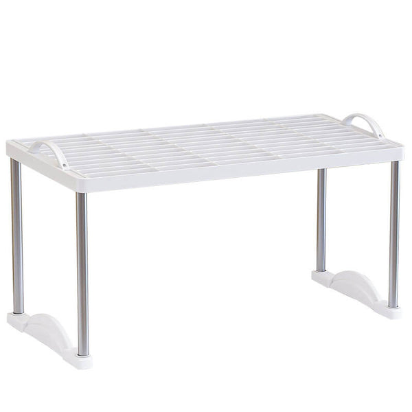 Scaffale Mensola 55x22,5x35,5 cm in Metallo e Plastica Kompo Silver/Bianco  – acquista su Giordano Shop