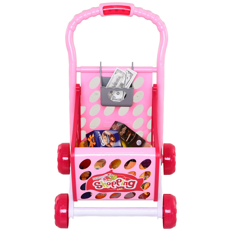 Carrello Giocattolo Spesa per Bambini 41,5x33,5x48,5 cm Rosa