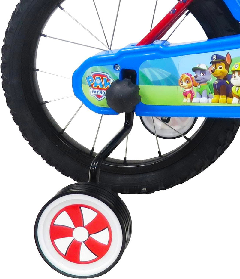 Bicicletta per Bambino 14" 2 Freni Paw Patrol Rossa - Rossa/blu-2