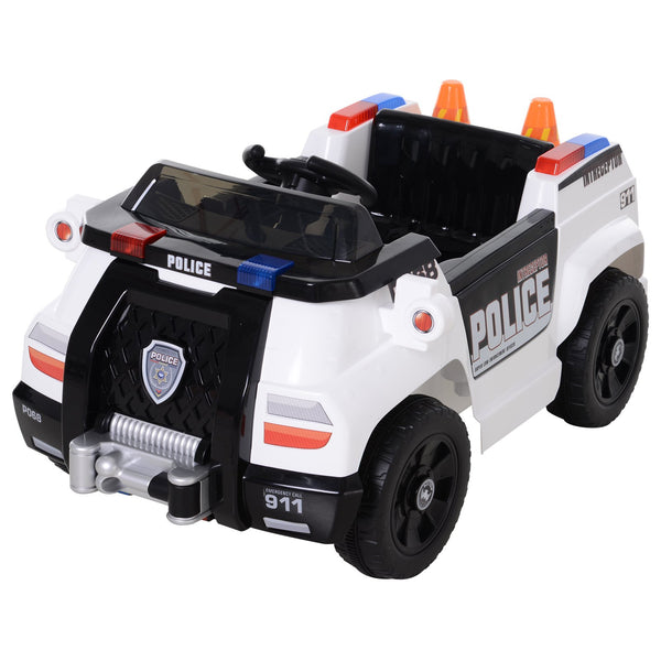 Macchina Elettrica Polizia per Bambini 6V  Police Bianca acquista