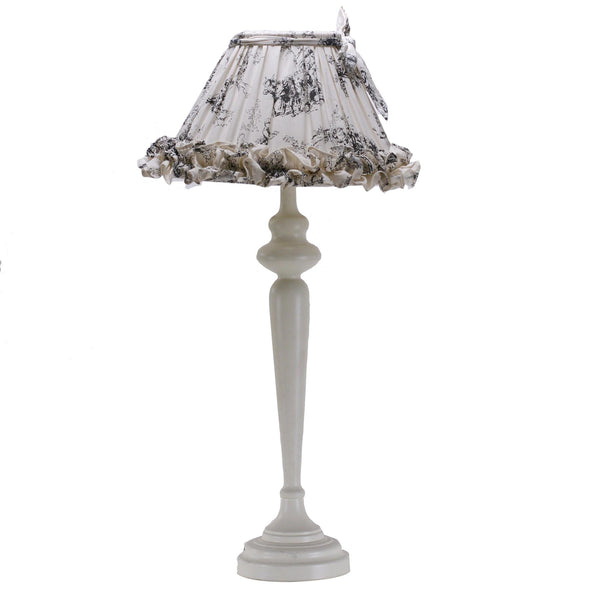 Lampada in metallo crema cm 30xh68 vintage con fiocco grigio online