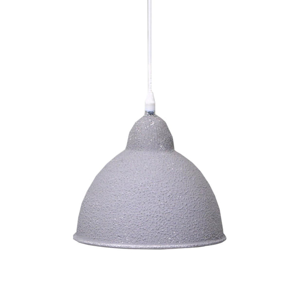 Lampadario in metallo vintage bianco/grigio sagomato con attacco cm Ø19xh21 online