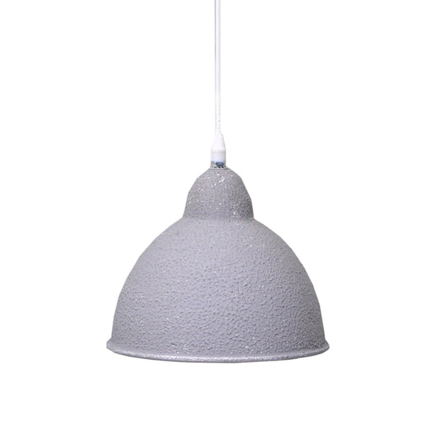 Lampadario in metallo vintage bianco/grigio sagomato con attacco cm Ø19xh21 prezzo