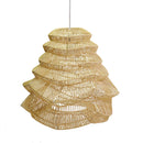 Lampadario in rattan naturale con attacco cm Ø55,5xh48-1