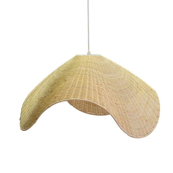 acquista Lampadario in rattan sbiancato con attaccocm 61x60xh31