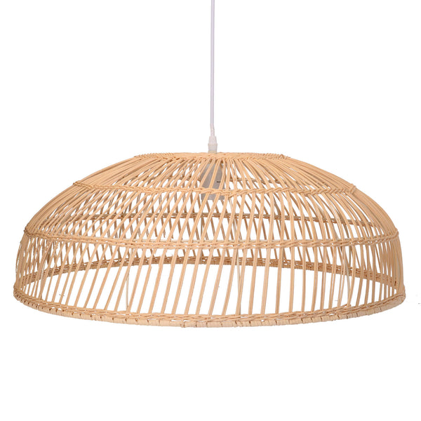 Lampadario in rattan naturale con attacco cm Ø60,5xhx21,5 online