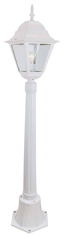 Paletto da Esterno Lampione H110 cm Bauer New York Bianco-1