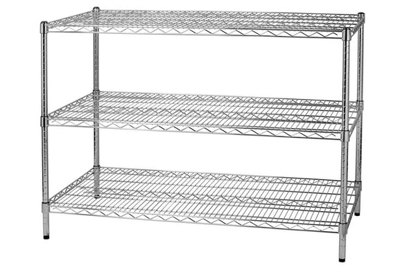 Scaffale 3 Ripiani 121x60x90 cm in Metallo Cromato Tosini prezzo