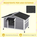 Cuccia Casetta per Cani 126x118x105 cm in Legno e PVC Grigio – acquista su  Giordano Shop