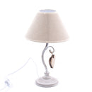 Lampada da Tavolo Ø20xH33 cm in Metallo con Decorazione Grigia-1