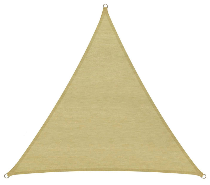 Tenda a Vela Ombreggiante Triangolare 500x500x500 cm in Polietilene Bauer Beige-2